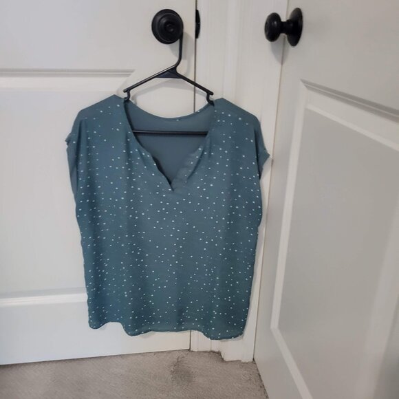 Reece Mixed Material Blouse, petite L - Picture 3 of 3